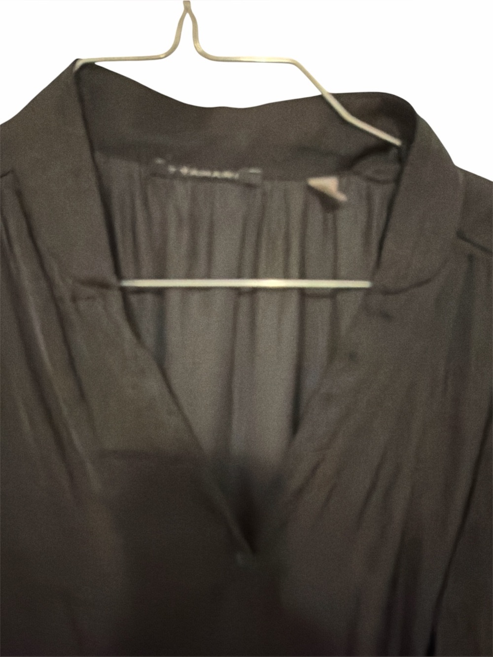 Womens Black V-Neck Blouse